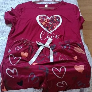 PJ set: top short sleeve + long pants